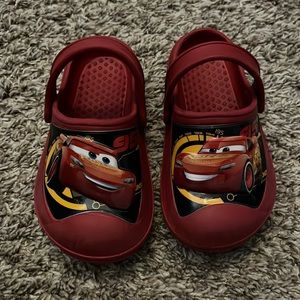 lightning McQueen Croc style shoes.
